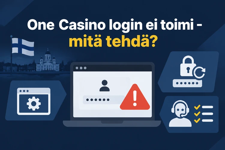 One Casino login ei toimi - mitä tehdä?