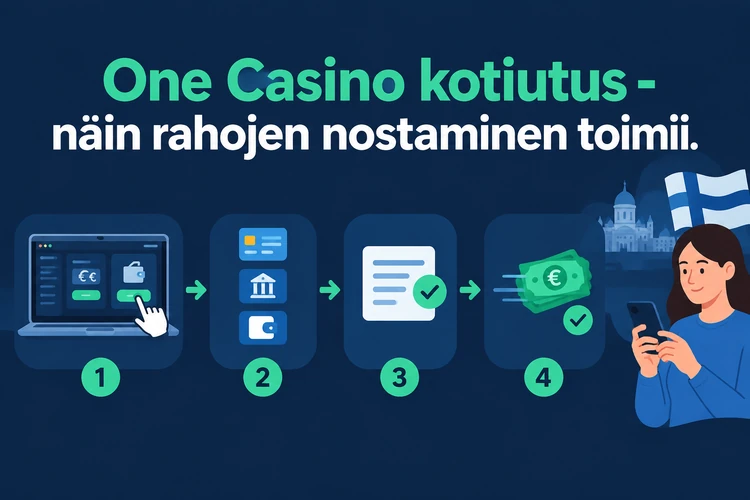 One Casino kotiutus - näin rahojen nostaminen toimii